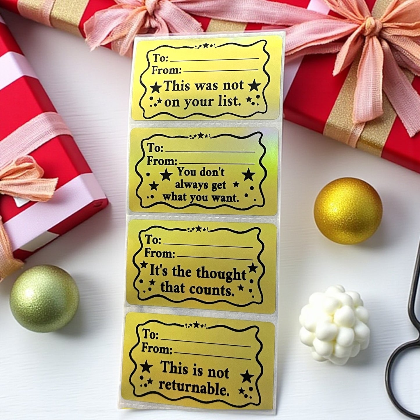 Disappointing Gift Tags