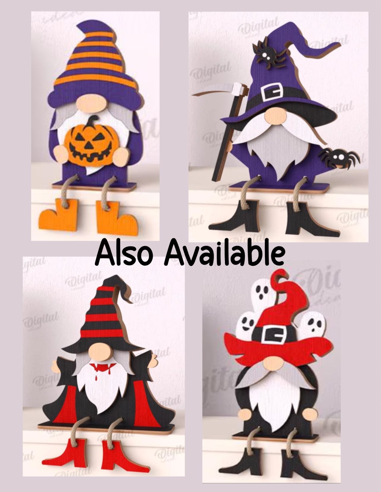Halloween Gnome Shelf Sitters