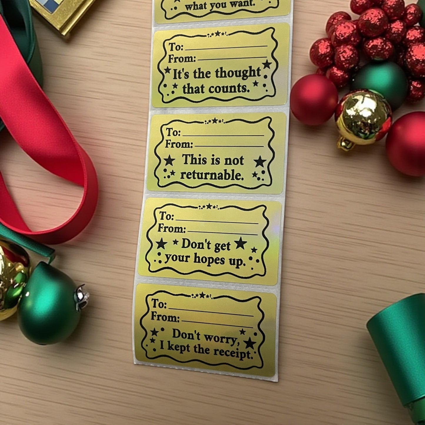 Disappointing Gift Tags