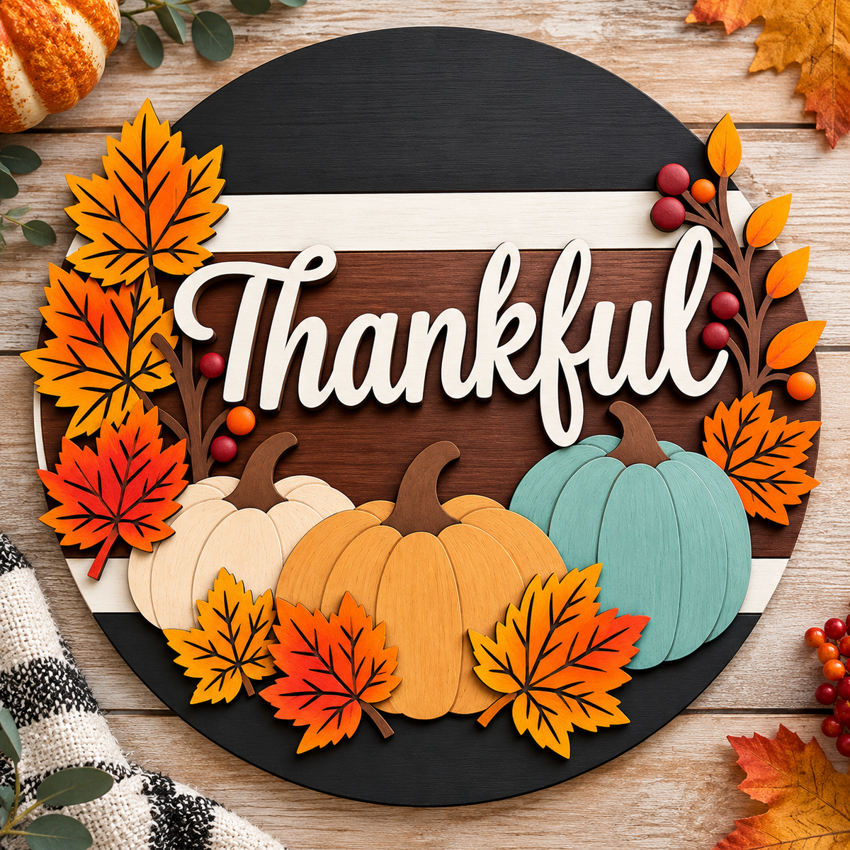 Interchangeable Sign Thankful