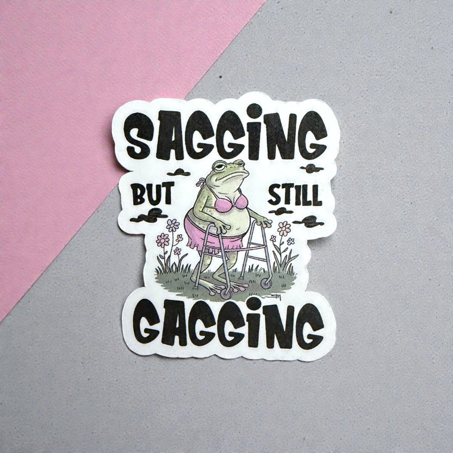 2” Sagging Frog Sticker