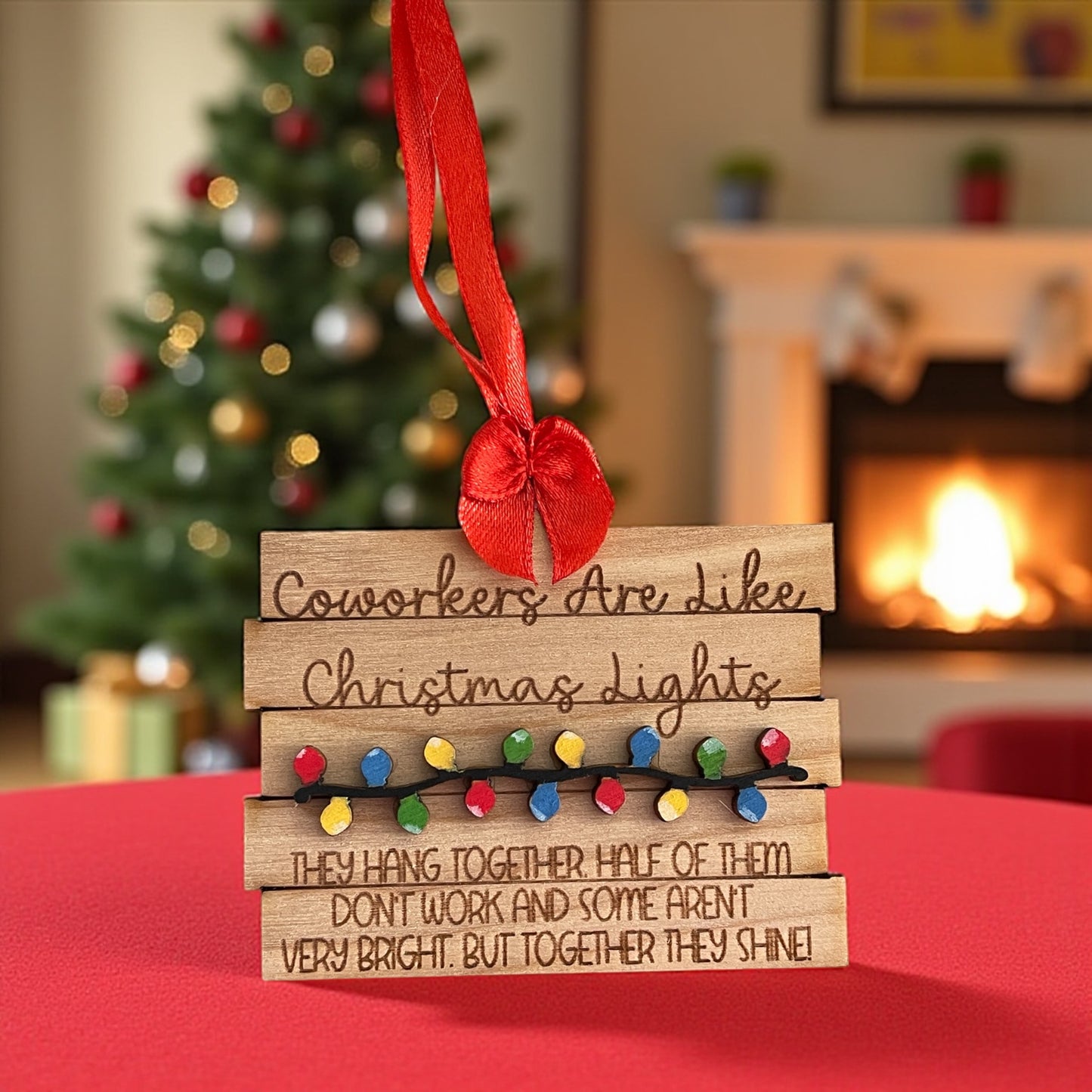 Coworker Wooden Christmas Ornament
