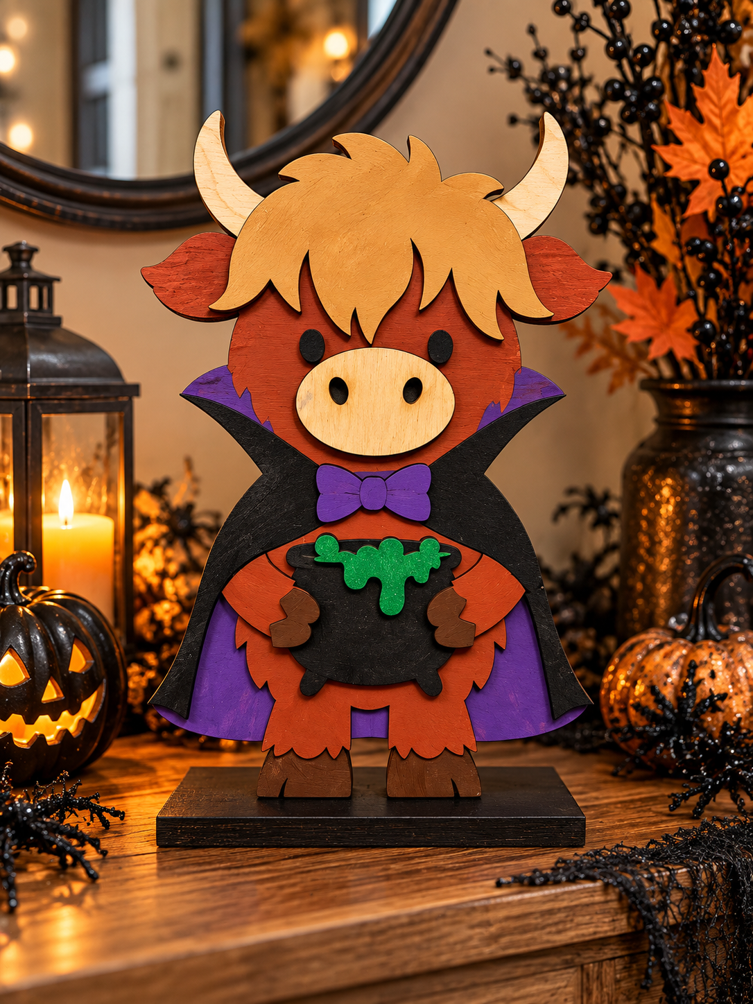 Vampire Cow Shelf Decor