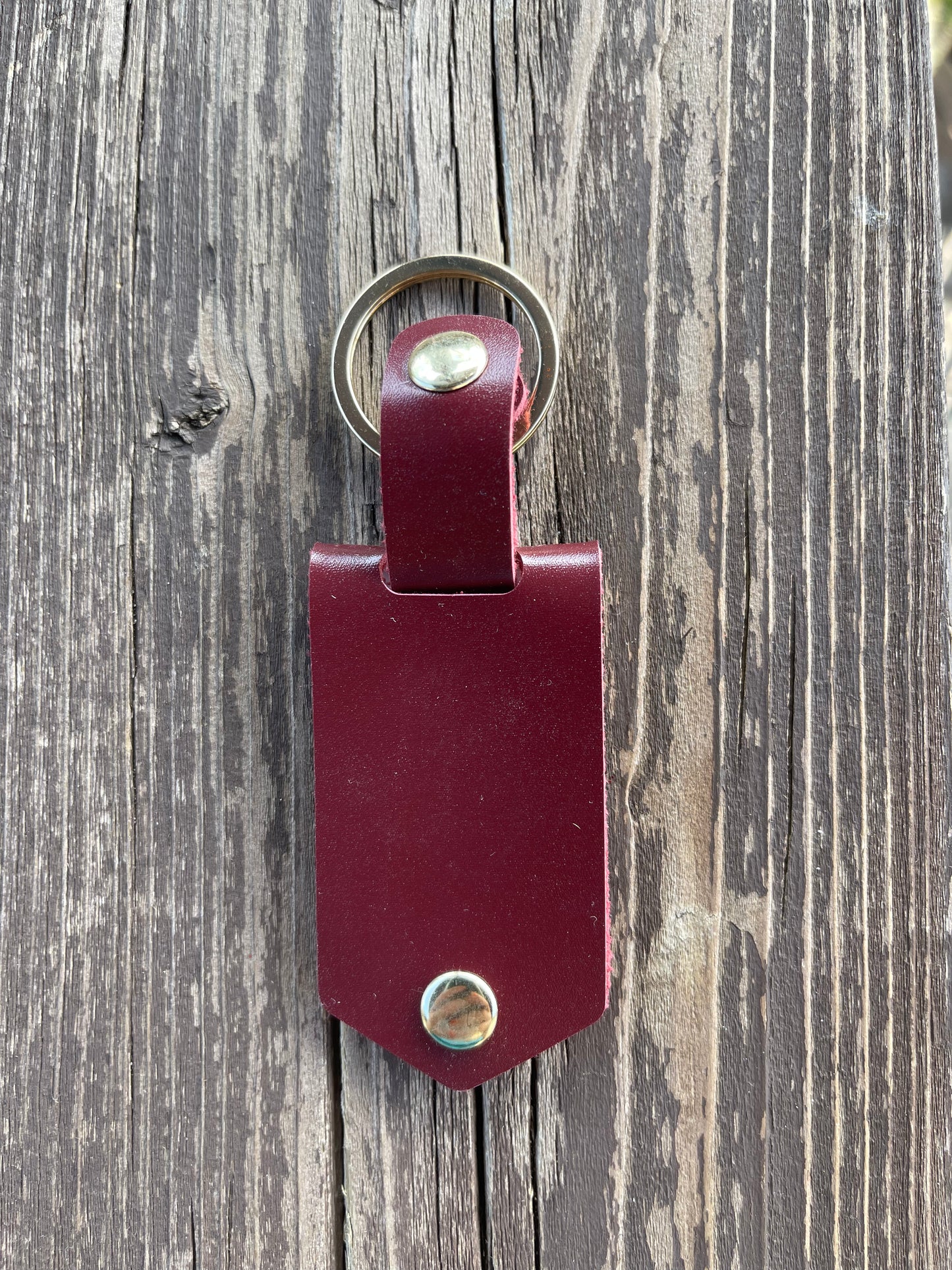 Leather Photo Keychain