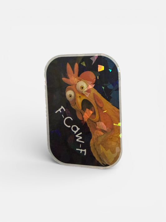 2” Holographic Chicken Sticker