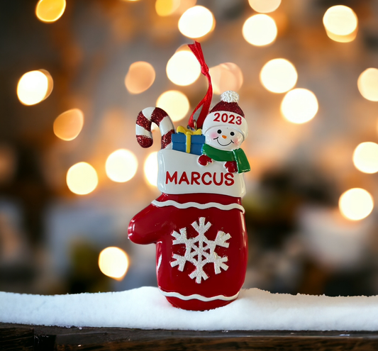 Resin Mitten Ornament