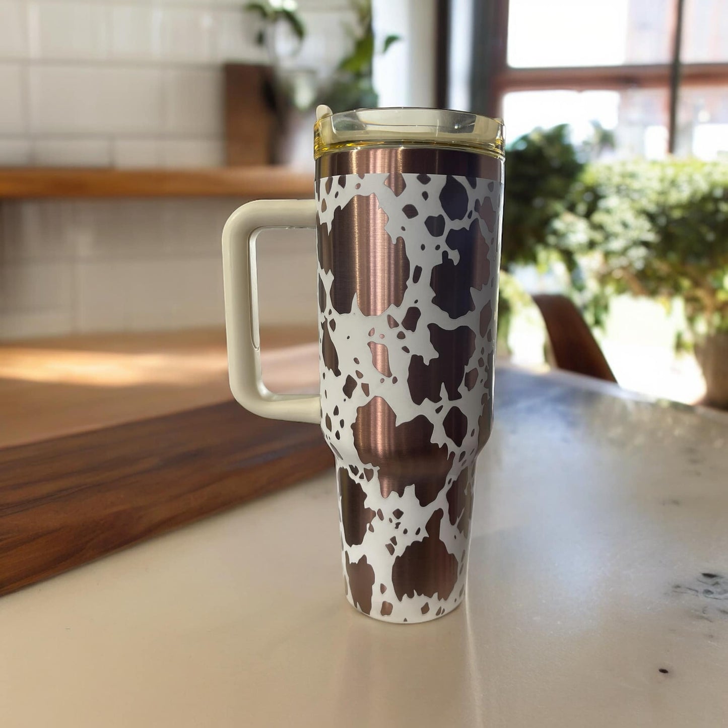 30 oz Cream and Copper Tumbler