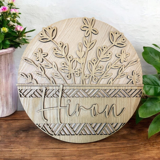 Floral Name Sign DIY