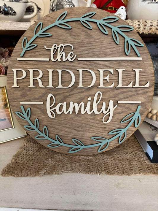 Family Name Leaf Sign DIY