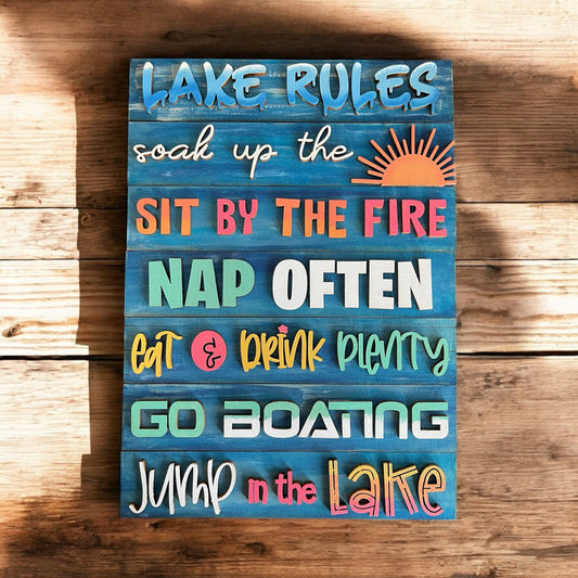 Lake Rules Sign DIY