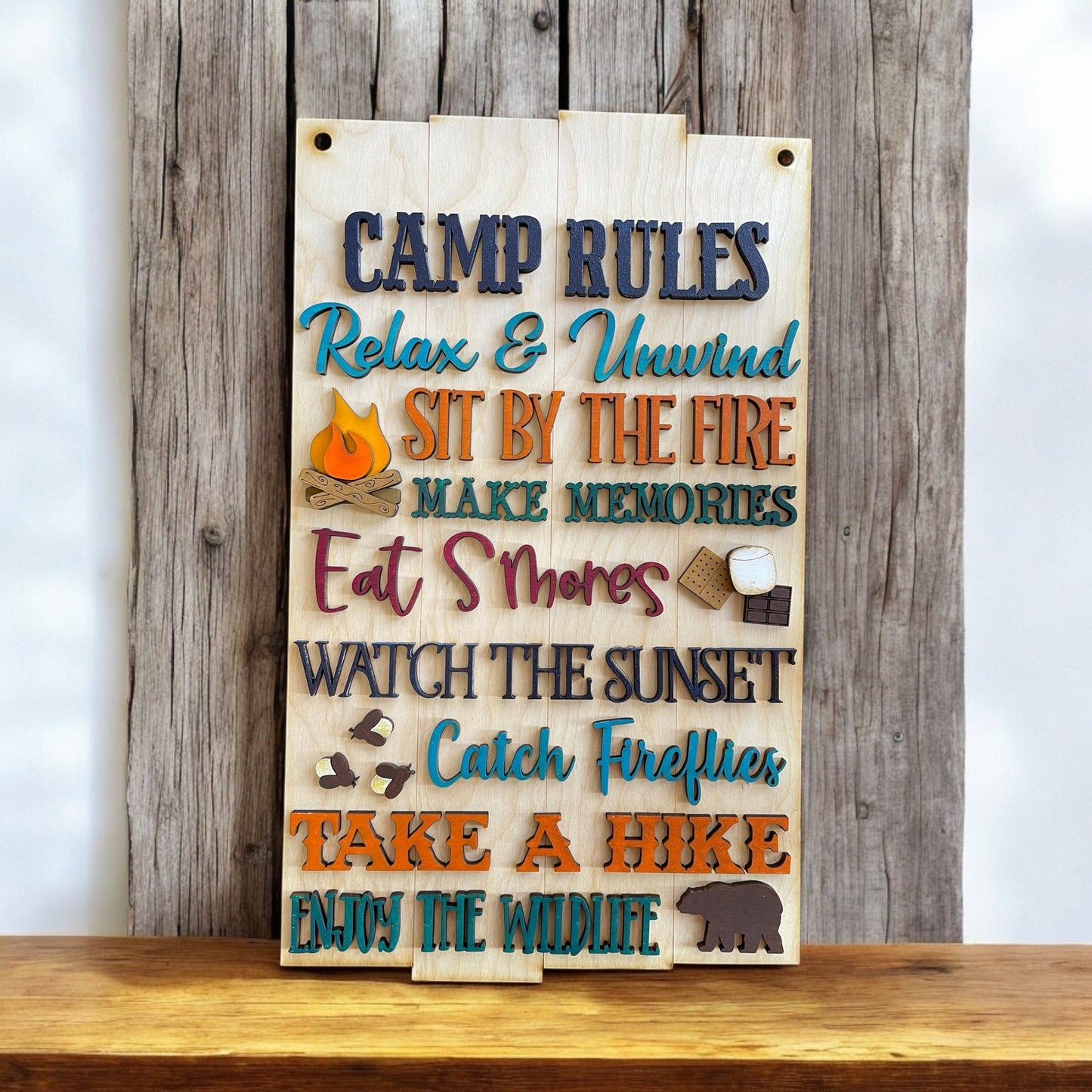 Camp Rules Sign DIY