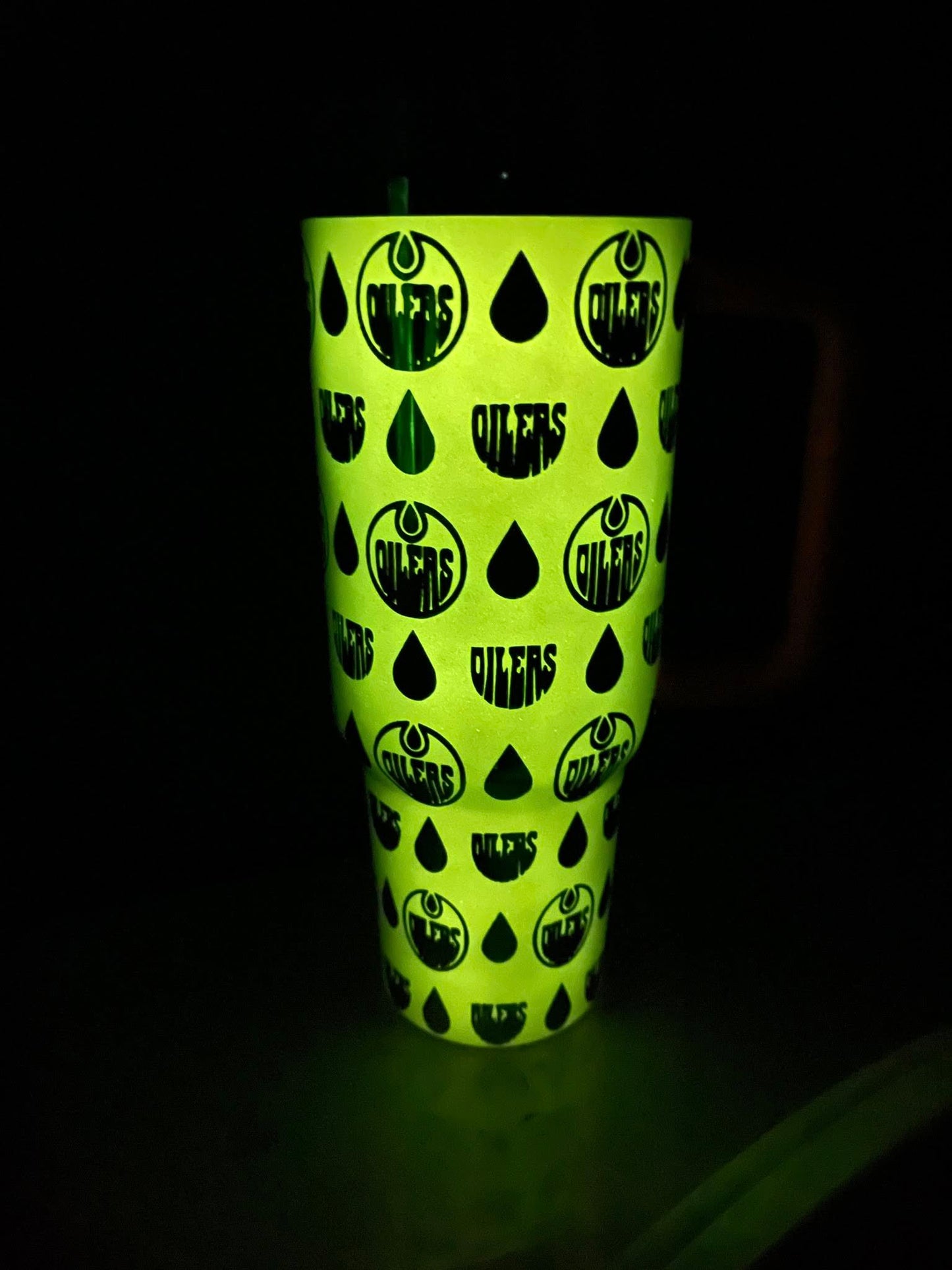 40 oz Orange/Rainbow/Glow in the Dark Engraved Tumbler