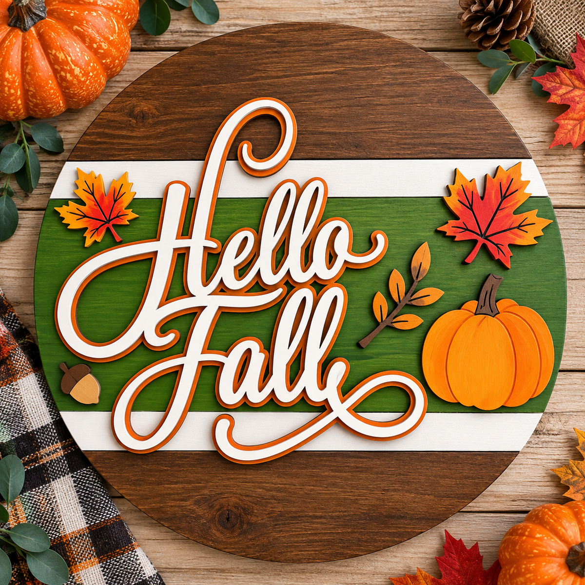 Interchangeable Sign Hello Fall