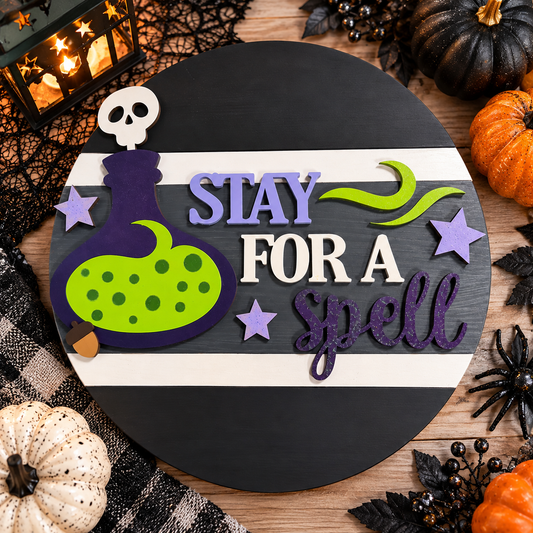 Interchangeable Sign Stay for a Spell