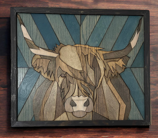 Wood Quilt Cow