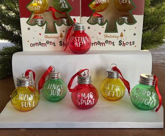 Booze Ball Shot Ornaments