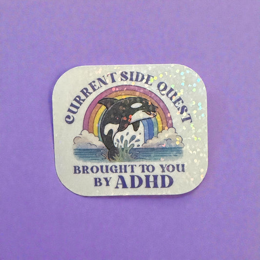 2” Holographic ADHD Sticker