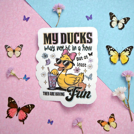 2” Ducks in a Row Sticker