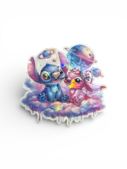 2” Holographic Alien Sticker