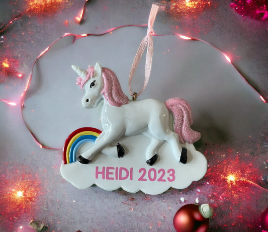 Resin Unicorn Ornament