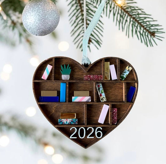 Book Lover Christmas Ornament