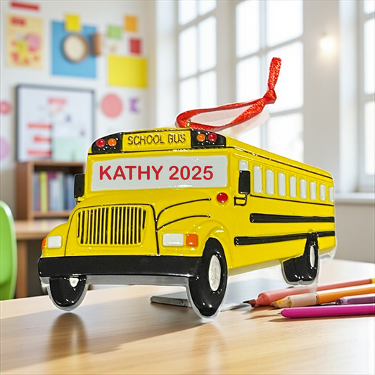 Resin Bus Ornament