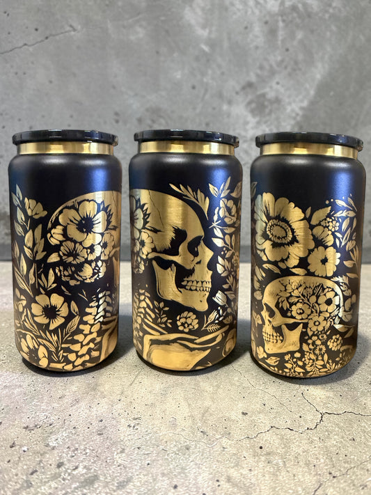 16 Oz Skull Libbey
