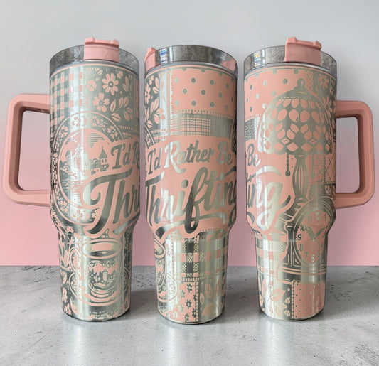 40 oz Thrifting Pastel