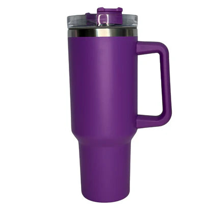 40 oz Purple & Silver Engraved Tumbler