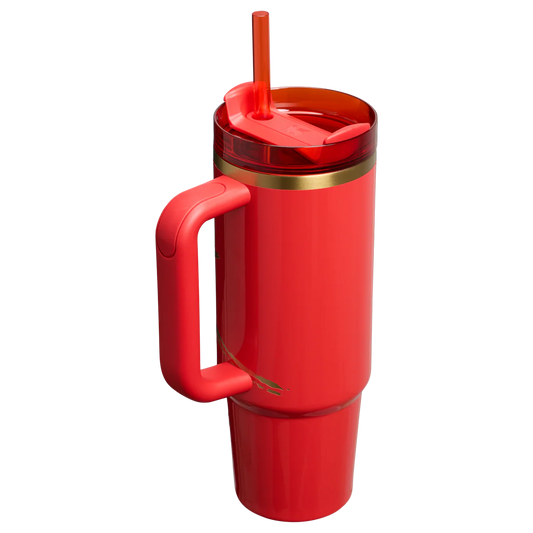 30 oz Red & Gold Engraved Tumbler