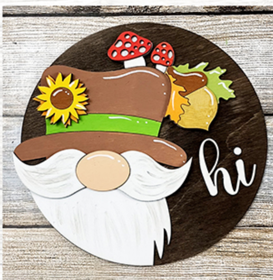 Interchangeable Gnome Hat Sign-Fall