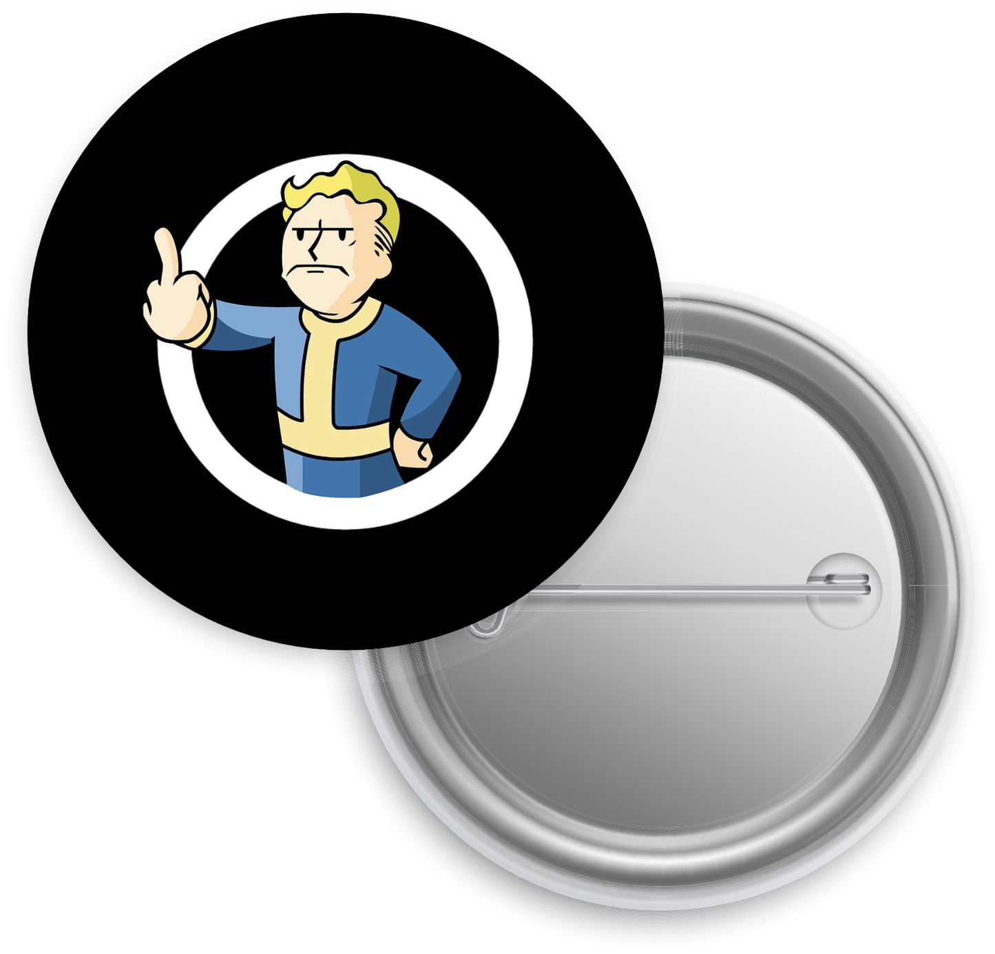 Rude Finger Button Badge