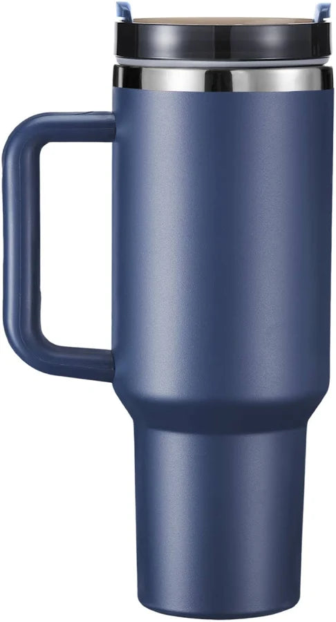 40 oz Navy & Silver Engraved Tumbler