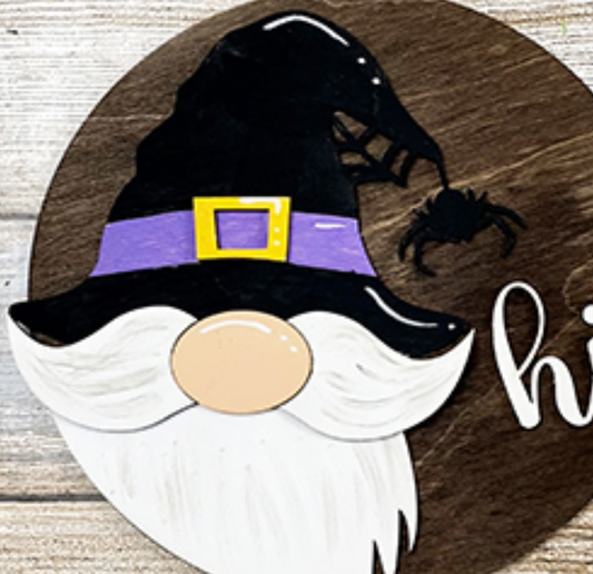 Interchangeable Gnome Hat Sign-Witch