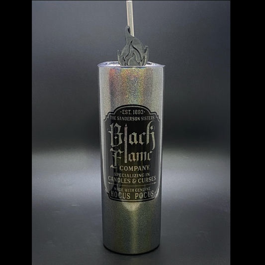 20 oz Tapered Black Shimmer Tumbler - Mad Crow Blanks