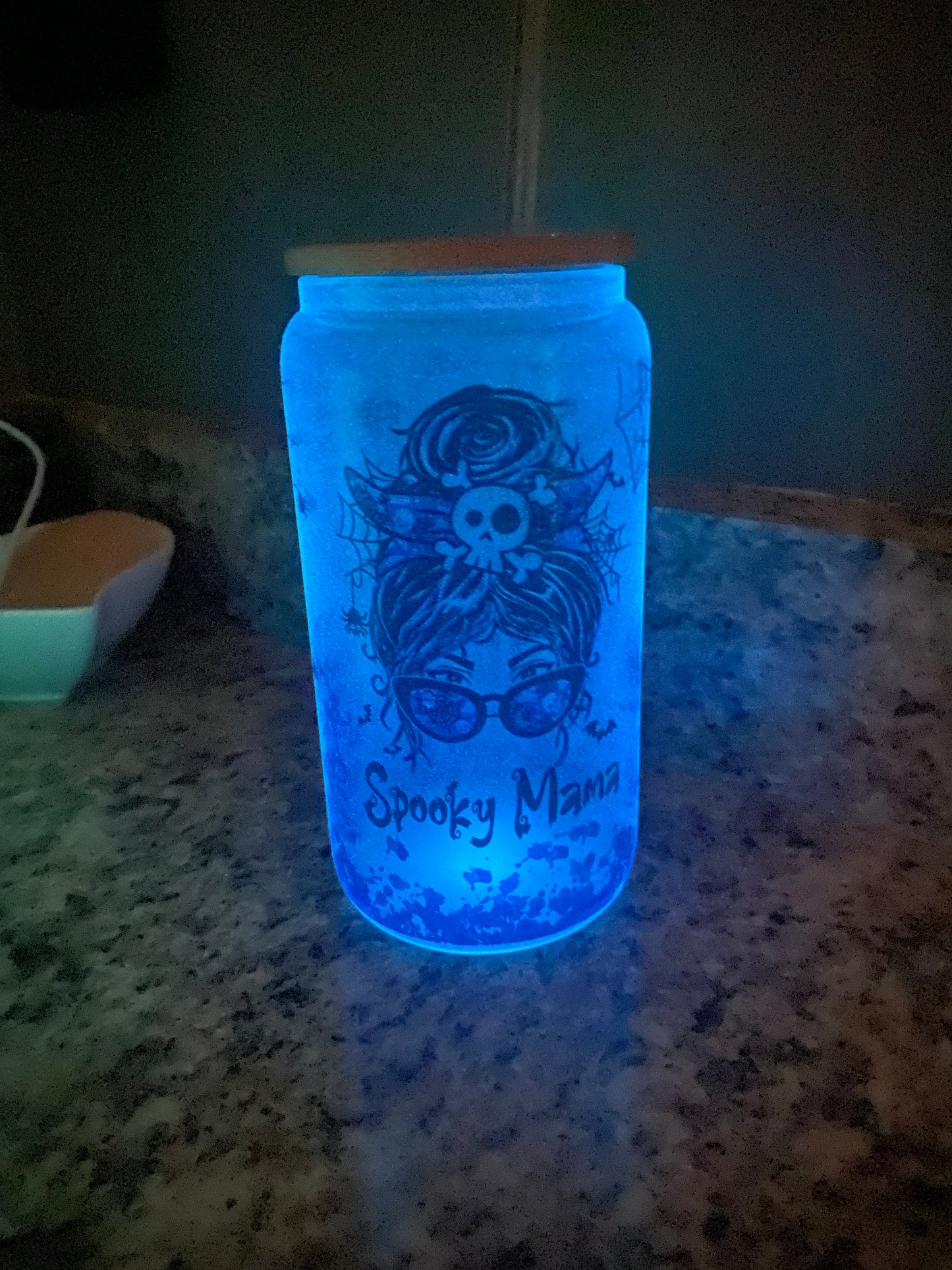 Glow in the Dark Frosted 16 oz Glass - Mad Crow Blanks